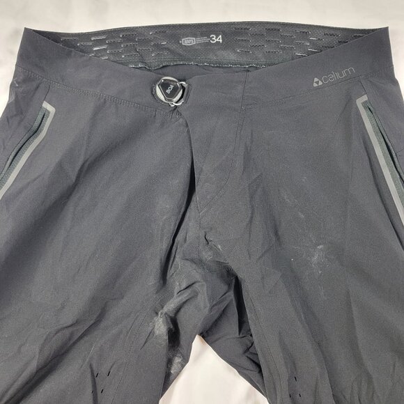 100% Celium Mens Cycling Shorts Size 34 Black Lightweight Breathable Summer - Picture 4 of 8